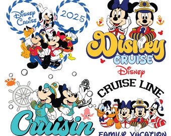 Disney Cruise Svg Bundle Png Eps Pdf, Disney Cruise Line Family Vacation Shirts, Mickey Minnie Cruise Trip Digital Download