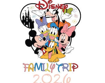 Disney Family Trip 2026 Svg Bundle Png Eps Pdf, Disney Castle Friends Vacation Shirt Design, Magical Disney Vacation Cut Files
