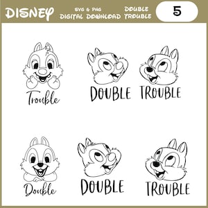 Chip and Dale Svg Png, Double Trouble Png Svg , Double Trouble Tshirt , Chip and Dale Tshirt , Best Friend Tshirt , Best Friend Gift