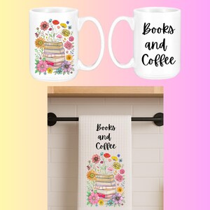 Books & Coffee Gift Set - Mug with Towel