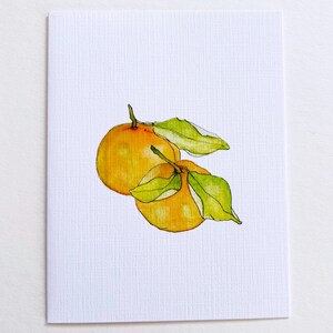 Tangerine Watercolor- Blank Card