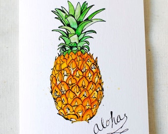 Pineapple Aloha- Blank Card