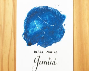 Gemini Zodiac Greeting Card