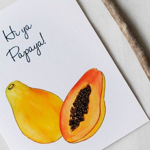 Hola Ya Papaya!- Tarjeta en blanco