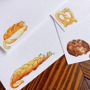 Neko Pan Cat bread Flat Note Cards Series 1 Set of 8 image 2