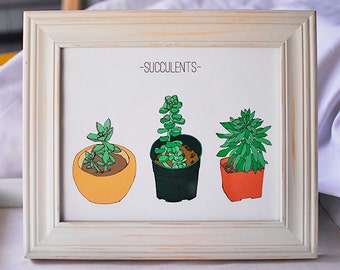 Succulents- 8x10 Print