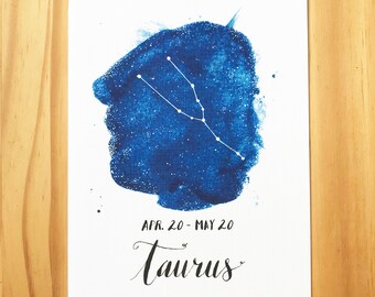 Taurus Zodiac Greeting Card