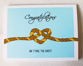 Tying the Knot- Wedding Card