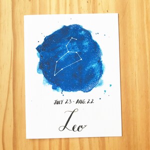 Leo Zodiac wenskaart