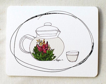 Flowering Tea No.03- Blank Card