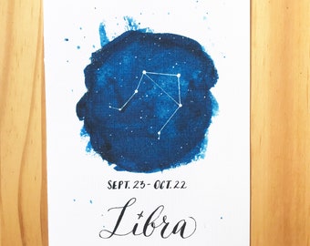 Libra Zodiac Greeting Card