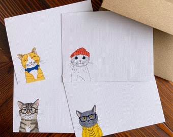 Neko (Cat) Flat Note Cards- Set of 8