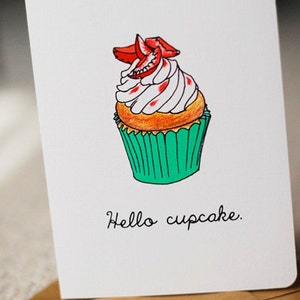 Hello Cupcake- Blank Card