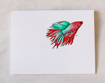 Betta No. 04- Blank Card