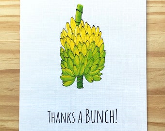 Thanks a Bunch!- Banana Greeting Card