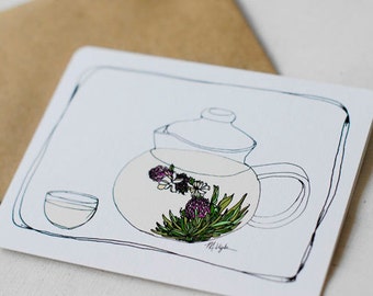 Flowering Tea No.02- Blank Card