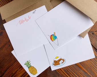 Aloha Flat Note Cards- Set of 8