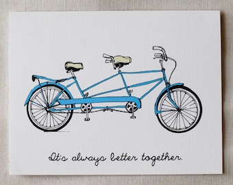 Tandem Bike Card- It's Always Better Together
