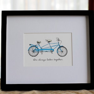 Tandem Bike 5x7 Print- It's Always Better Together - Etsy