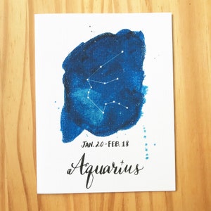 Carte de voeux Aquarius Zodiac