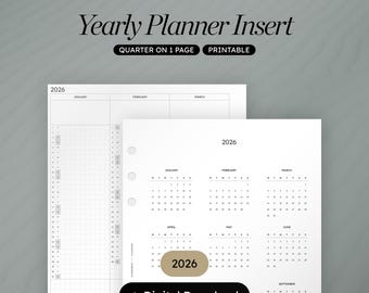 A5 Yearly Planner | 2026 Dated | Hobonichi Style Printable Insert