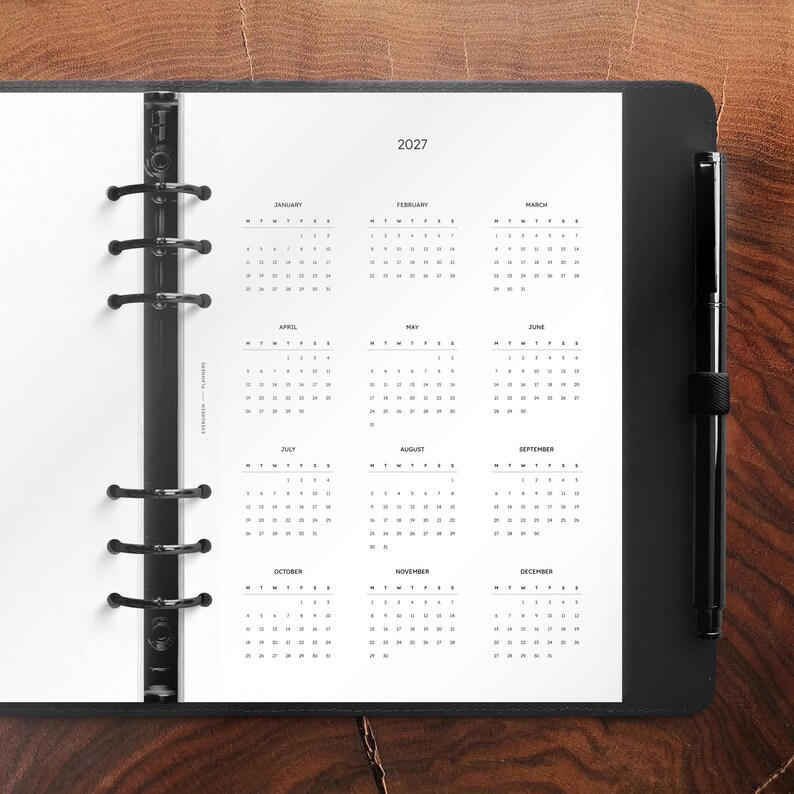 A5 2027 Calendar Dashboard | Printable Dashboard - Etsy Canada