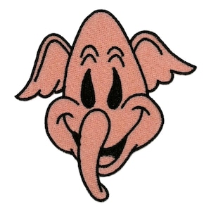 ピンクの象のデジタル刺繍デザインファイル