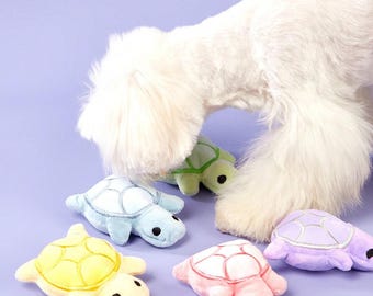 Mini pluche schildpad hondenspeelgoed – piepend kauwspeeltje voor puppy's