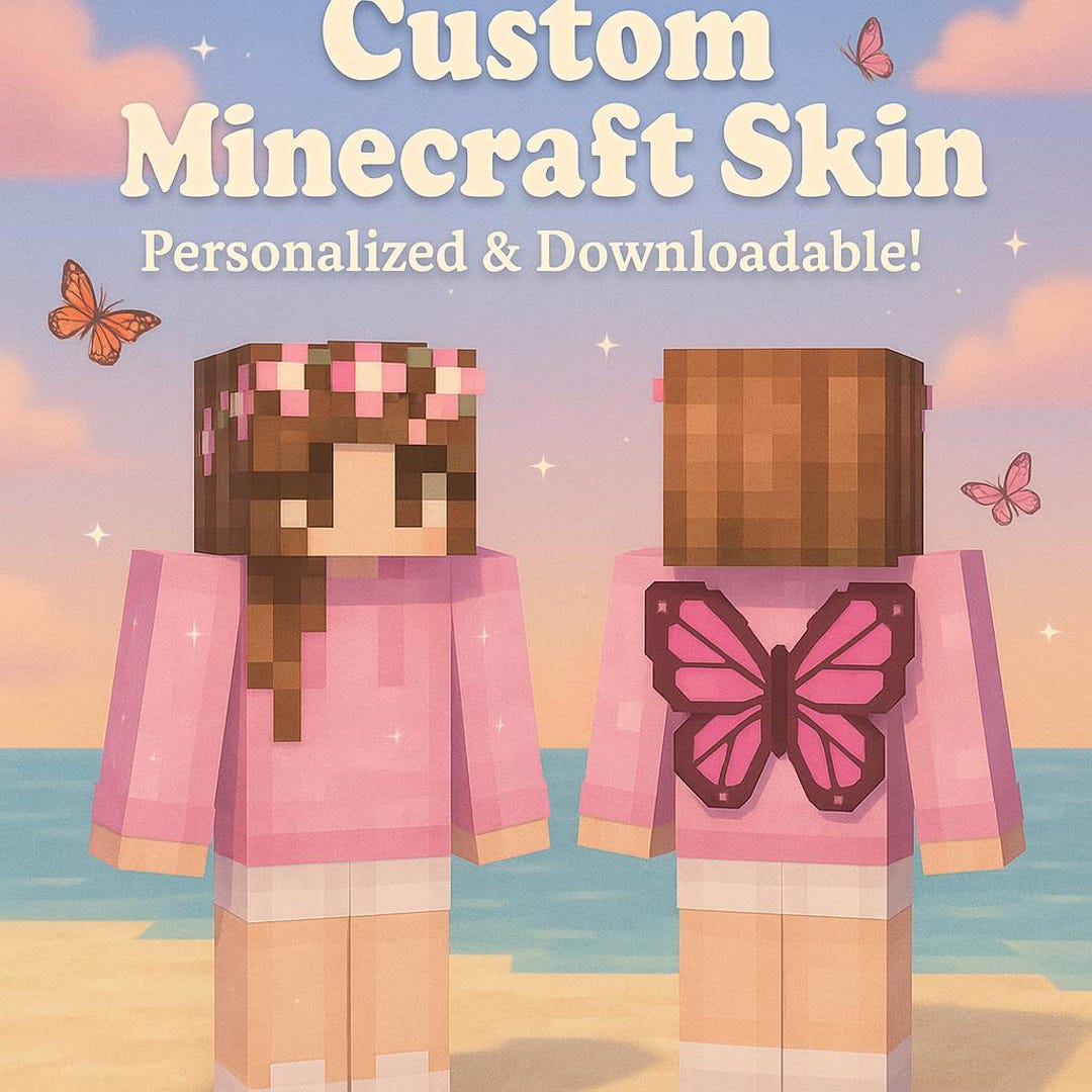 Custom Minecraft Character Skin – Personalized Digital Avatar for In ...