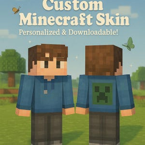 Custom Minecraft Character Skin – Personalized Digital Avatar for In ...