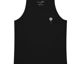 Skull Golf Ball & Tee Embroidered Men’s Tank Top