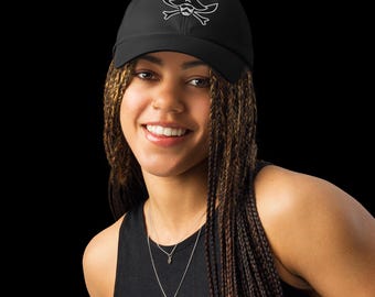 Pirate Dad Hat - Embroidered Skull Crossbones Cap for Men Women Unisex Casual Performance CapitanBloke