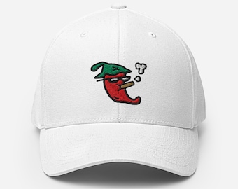 Embroidered Chili Pepper Baseball Cap | Spicy Foodie Gift | Adjustable Dad Hat with Embroidery | Summer