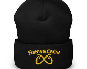 Fishing Crew & Hooks Embroidered Beanie