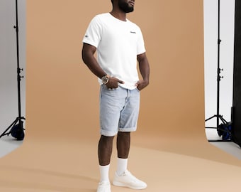 Embroidered Pirate Sleeves T-Shirt - Unisex White Tee