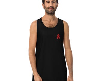 Men’s Skull & Bones Embroidered Tank Top