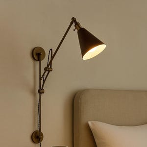 Handmade Brass Articulated Wall Sconce - Mid-Century Modern Lighting