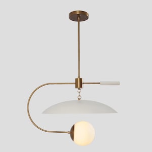 Handmade Brass Single Globe Pendant – Modern Sputnik Ceiling Chandelier Light Fixture