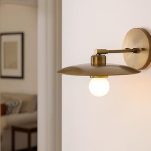 Single Light Brass Sputnik Wall Sconce – Handmade Mid Century Modern Wall Lamp