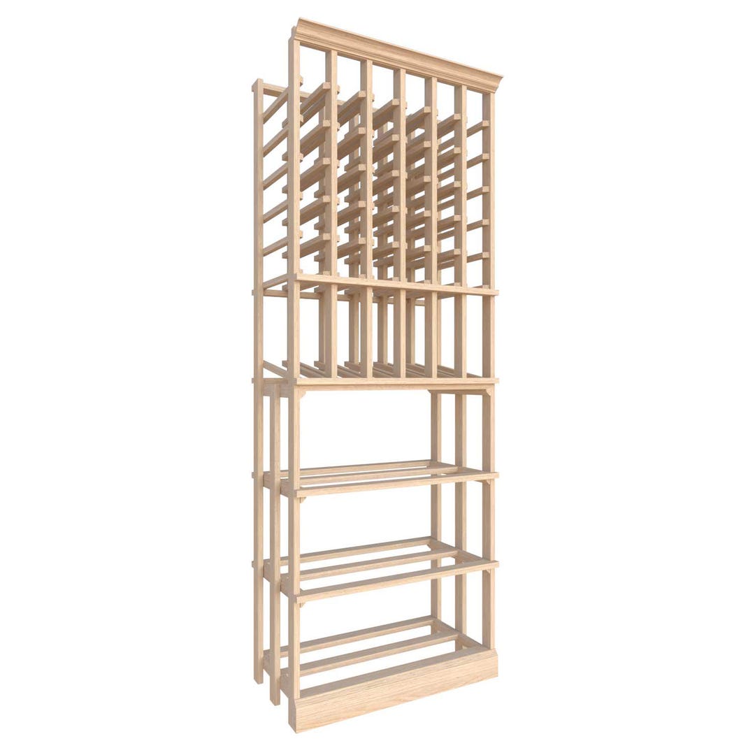 Wooden Round Racking Full Height Wood Case With Individual Bottles - Premier Cru Premium ...