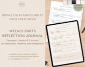 IFS Parts Work Weekly Reflection Journal Page | Therapy Worksheet, Guided Check-In, Digital & Printable PDF