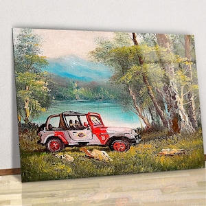 15％OFF ❗️ジープ　デザイン　アートペイント　キャンバス地 Jeep Wrangler Canvas Wall Art - Etsy