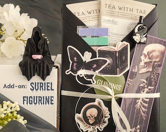 Mystery Book Box Spooky Blind Date with a Book Halloween Reading Gift Set Thriller Fantasy Bookish Gift for Book Lovers Dark Academia Box