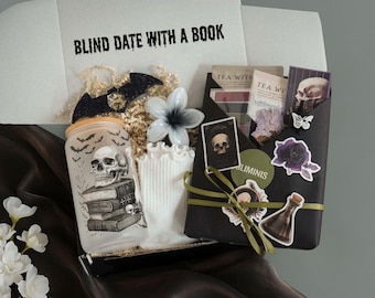 Dark Romance Blind Date with A Book Dark Academia Geschenkbox für Fantasy-Buchliebhaber Geschenke Thriller Mystery Book Set Horror Book Box Halloween