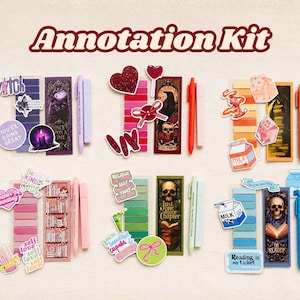 Annotation Kit to Match Book Annotation Tabs Sticker Bookmark Kit Stationery Set Bookish Gifts for Book Club Exchange Christmas Reader Gifts