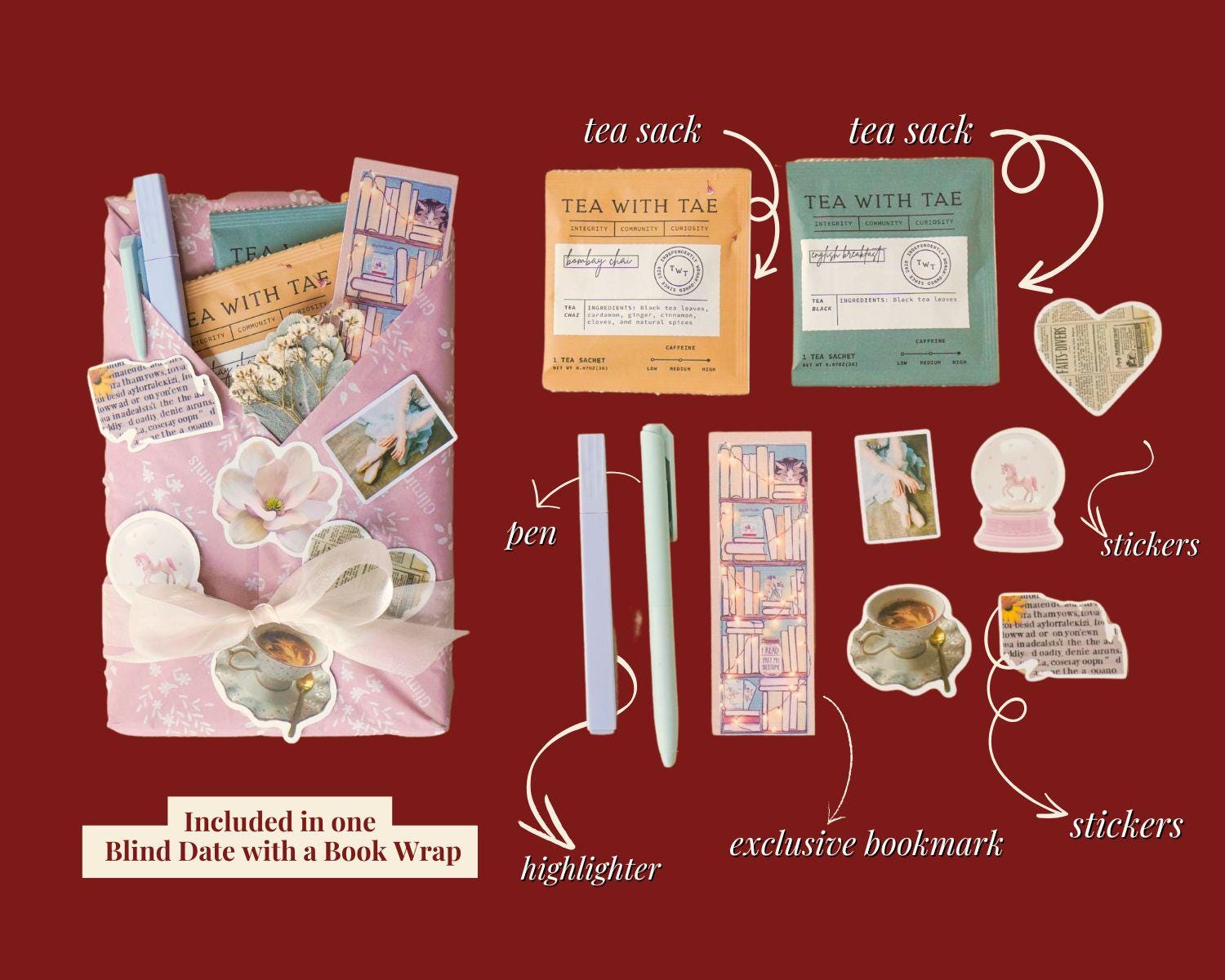 Custom Blind Date With a Book Gift Box Mystery Gifts for Book Lover ...