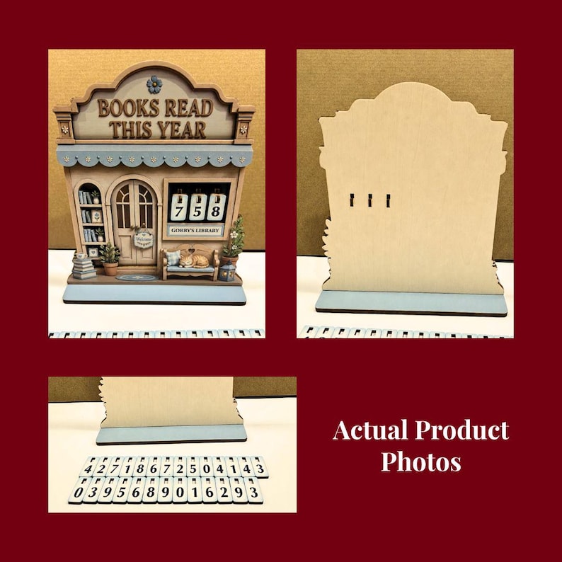 personalized book counter sign cozy bookshop reading tracker wooden library decor books read this year display custom cat book lover gift pastel cottagecore decor for girl reader teen girl bookworm daughter student cozy home library decor reading nook wall decor cute bookish decoration yearly reading challenge sign pastel bedroom library decor