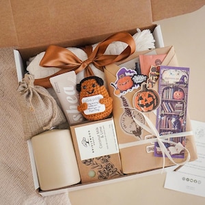 Halloween Blind Date with A Book Box Spooky Blind Box Boo Basket Thriller Mystery Bookish Gifts for Her Cozy Fall Gift Box for Fall Lovers