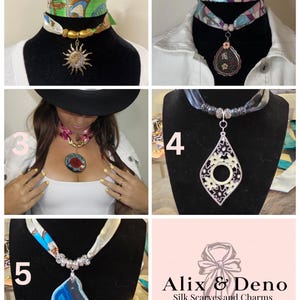 Custom Silk Bandana Necklace + Unique Charm