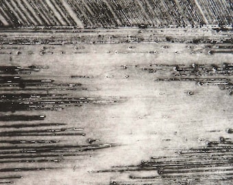 Heavy Weather III stormy drypoint etching print no.6, edition 10 storm over the ocean mini coastal picture art